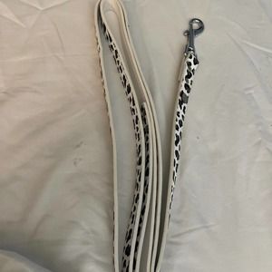 White leopard dog leash